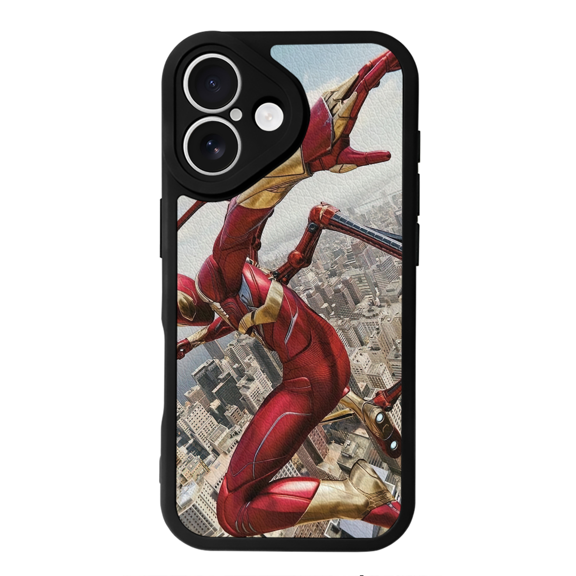 Spider Man スパイダーマン 【iPhone 16シリーズ対応】シリコンスマホケース（レザー調） 材質：シリコン
